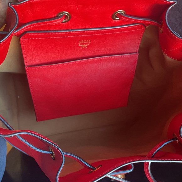 MCM RUBY RED Claudia Studs Bag
